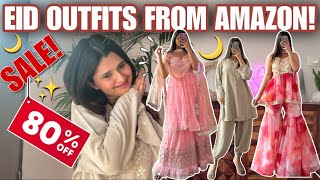 I Tried EID OUTFITS From Amazon😍 Eid Outfit Ideas 2023🌙✨  Rupal Yadav [upl. by Yhtomot]