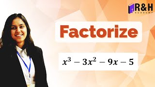 Factorize x33x29x5  Polynomials  Ex 24 class 9 Q5 ii [upl. by Cecil]