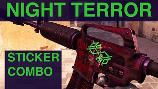 Night Terror Battle Scarred Sticker Combo  M4A1S  CS2 [upl. by Enileuqcaj]