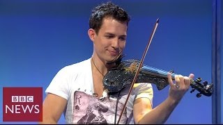 Fastest violinist in the world  BBC News [upl. by Gross497]