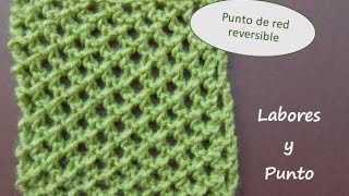 Como tejer el punto red reversible en dos agujas [upl. by Lillian269]