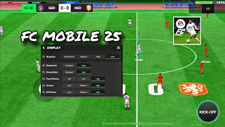 FC MOBILE 25  ULTRA SETTINGS 60 FPS Gampelay [upl. by Billi]