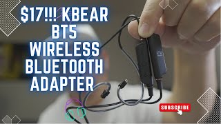 Kbear BT5 iem Bluetooth Wireless Adapter  Review [upl. by Lennod]