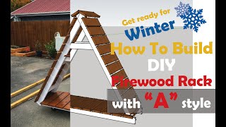 How to build a Firewood Rackstorage with quotAquot style  DIY [upl. by Droc]