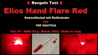 🔥Bengalo Test🔥  Elios Hand Flare Seenotfackel  Kat P1  NEM 83 g  10000 Candela  von FDF srl [upl. by Aubyn600]