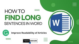 How to Find Long Sentences in MS Word Document  Improve Readability of Articles [upl. by Ayetal]