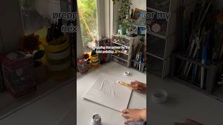 Canvas prep using gesso art oilpainting gesso canvas [upl. by Frants]