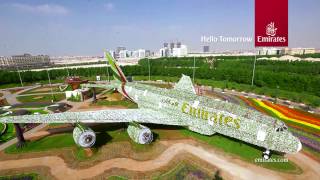 Emirates A380 at Dubai Miracle Garden  Emirates Airline [upl. by Madoc]