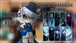 Archons React To Fatui TrailerWinter Nights Lazzo  Genshin Impact  Gacha Club [upl. by Ecydnarb290]