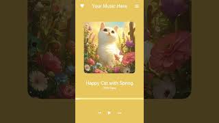 Happy Cat with Spring Music for You pop cat fyp [upl. by Akciret]