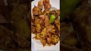 CRISPY PAPADI WITH KHATTAY ALOOytshorts [upl. by Arvo]