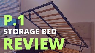 Allewie Lift Up Storage Bed Review  Bed with Storage Underneath Lift Up  Lift Up Bed Storage [upl. by Derna]