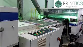 VIDEO PRINTICS U46271024 STEINEMANN COLIBRI 102 VARNISH MACHINE [upl. by Aneahs]