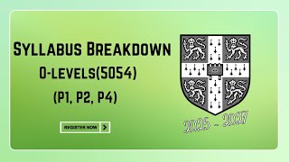 Olevel Physics Syllabus breakdown and registration  5054 Physics [upl. by Viv]