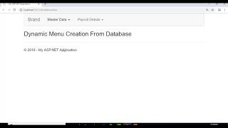 demo of dynamic menu binding in mvc from database using entity framework  part 8 [upl. by Ellicul835]