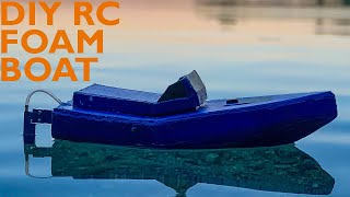 DIY RC boat from foam board with Jet drive [upl. by Gaylor]