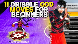 NBA 2K22 THE 11 BASIC DRIBBLE MOVES THAT WILL TURN YOU INTO A DRIBBLE GOD BEGINNER DRIBBLE TUTORIAL [upl. by Todd]