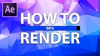 After Effects How To Render Default Rendering Method [upl. by Notwen706]