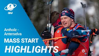 World Cup 2324 AntholzAnterselva Men Mass Start Highlights [upl. by Schumer]