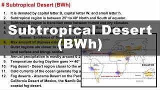 Koppen Scheme  Subtropical Desert BWh  UPSC IAS Geography [upl. by Heindrick]