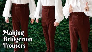 Making Regency Mens Pantaloon Trousers  Dressing Mr Bridgerton  Part 2 [upl. by Mohandas]