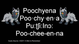 261 Poochyena  How to Pronounce [upl. by Annayad]