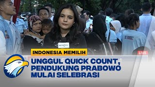 Unggul di Quick Count Pendukung Prabowo  Gibran Selebrasi di Kertanegara [upl. by Cianca]