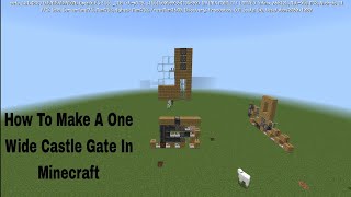 How To Make A One Wide Three High Castle Gate In Minecraft BedrockPE [upl. by Caro]