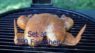 How to smoke a whole chicken recipe with dry rub and bbq kamado grill [upl. by Eniahpets283]