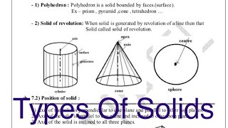 chapter91  Projection of Solids  Types Of Solids  GTU Engineering graphics and design 3110013 [upl. by Vander]