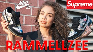 THEYRE FINALLY HERE SUPREME x Nike SB Dunk Low RAMMELLZEE Review and How to Style Outfits [upl. by Irrol340]