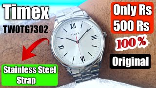 Timex TW0TG7302 Watch Unboxing amp Review  Timex Watch With Stainless Steel Strap [upl. by Enyamart]