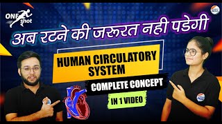 CIRCULATORY SYSTEM  ONE SHOT  COMPLETE CONCEPT  ANATOMY amp PHYSIOLOGY [upl. by Salomie]