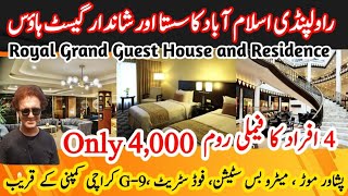 Sasta laikin Khubsoorat Guest House in Islamabad  G 9 Royal Grand Residence hotelguru hotels [upl. by Najib507]