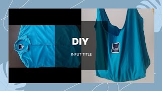 Make an unlined hobo bag from an unused shirt 🎽diy clothingdesign shoping bag [upl. by Laddie]