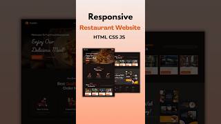 Restaurant website using HTML CSS JavaScript html css coding javascript [upl. by Retsevel]