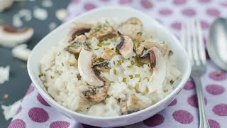 Recette  Risotto aux champignons de Paris [upl. by Selestina]