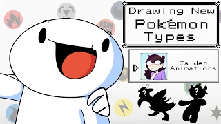 Drawing New Pokemon Types wJaiden Animations [upl. by Anglim848]