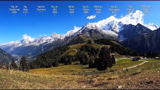 Panoramablick vom Col de Voza auf das MontBlancMassif  Haute Savoie  Time Lapse [upl. by Nahallac765]