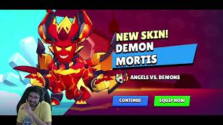 Finally I got Demon Mortis 500 Gems Hypercharge skin  brawlstars goldirock [upl. by Ecertal808]