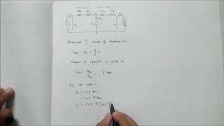 Nominal T model of medium transmission line [upl. by Rosemonde]