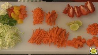 Cuts of Vegetables By Vahchef  vahrehvahcom [upl. by Pirzada]