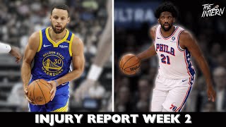 NBA Fantasy Injury Report For Week 2  The Intern [upl. by Ellehcirt]