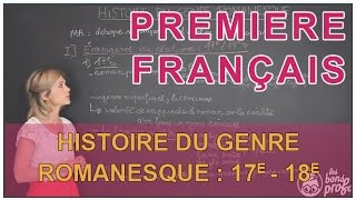 Histoire du genre romanesque  17e  18e siècles  Français Première  Les Bons Profs [upl. by Nevile]