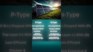 Difference Between PType amp NType Solar Panels solar solarenergy solarpanels shorts [upl. by Efren]