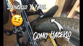 Como Hacer Un Guardabarros De Bicicleta Casero How To Make A Home Bicycle Mudguard [upl. by Thesda]