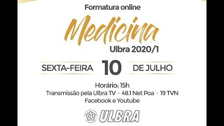 Formatura Online Medicina Ulbra 20201 [upl. by Fiorenze]