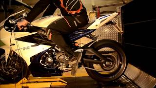 Triumph Daytona 675 Tellert Quickshifter Dynorun PCV [upl. by Bozuwa]