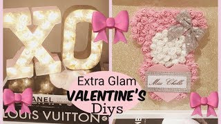 EXTRA GLAM VALENTINES DAY DIYS [upl. by Eliza]