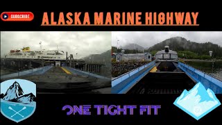 Alaska Marine Highway Ferry Boarding with a trailer Tight fit [upl. by Wendye643]